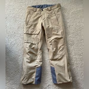 Men’s X-L tan Obermeyer ski pants.